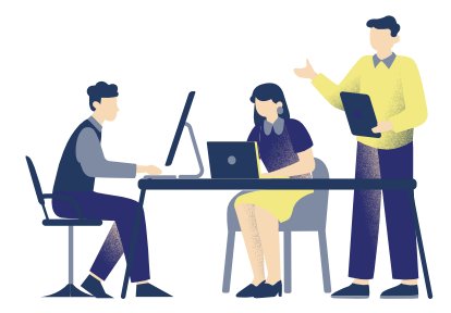 会議する人たち